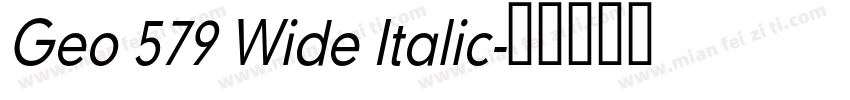 Geo 579 Wide Italic字体转换